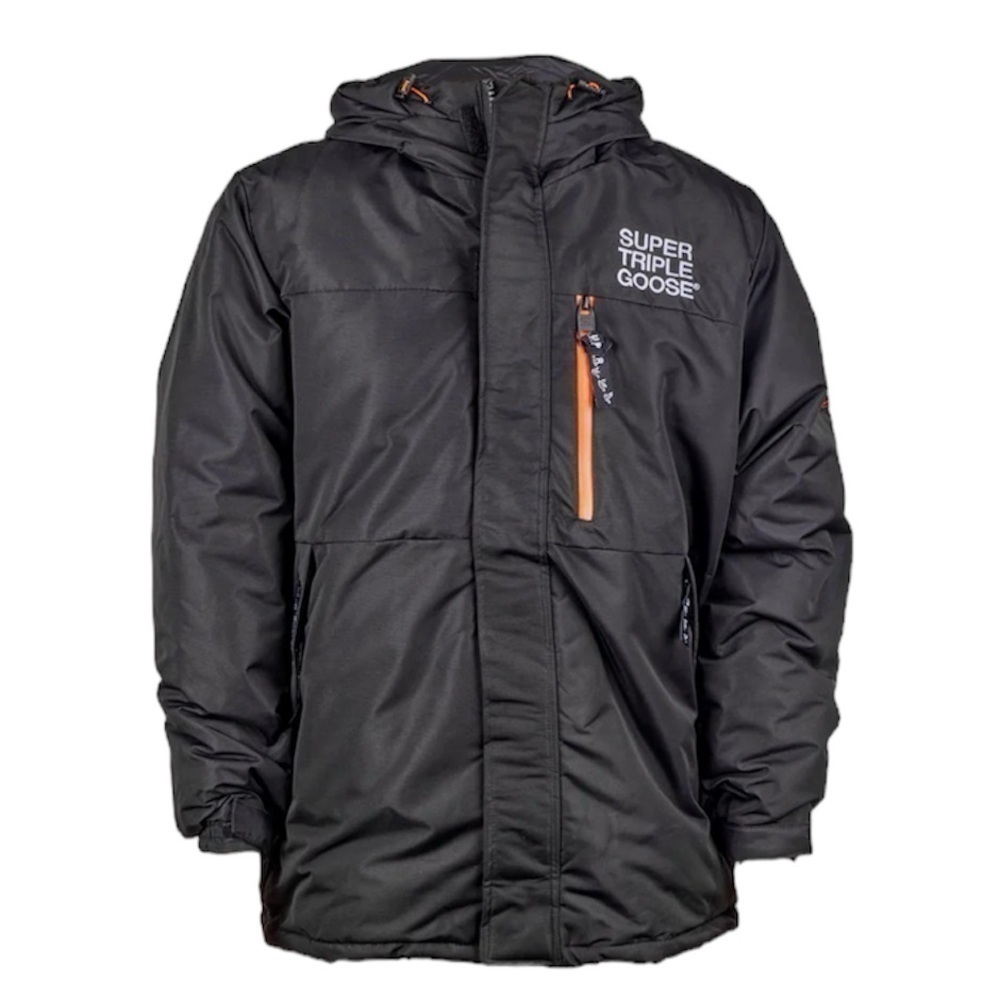Men's Black Hooded Insulated Puffer Jacket